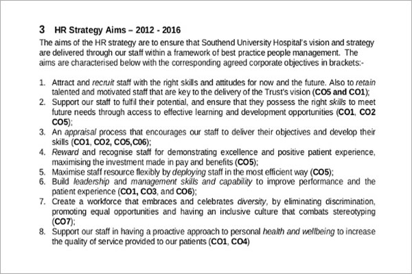 HR Strategy Template DOC