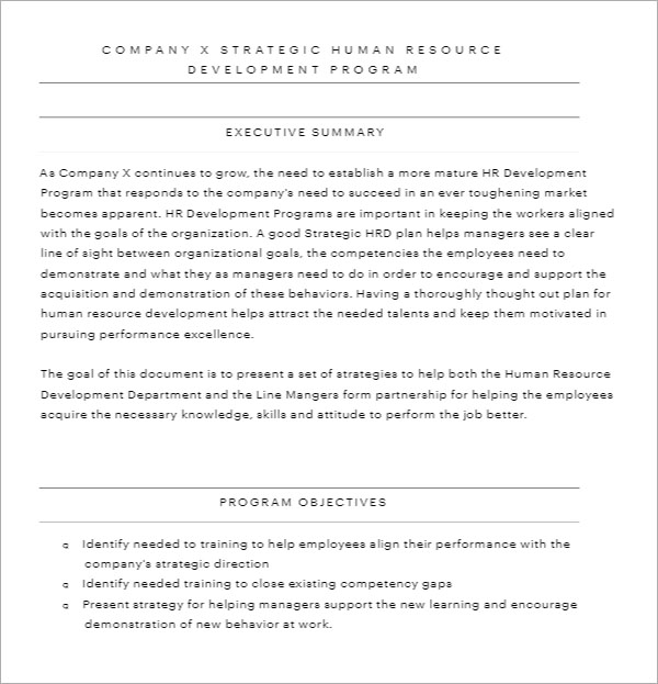 HR Strategy Template