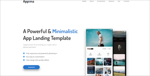 HTML Mobile Bootstrap Template