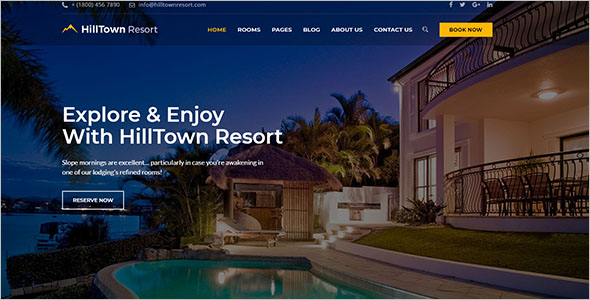 Hilltown Resort Website Template