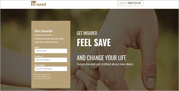 Home Insurance Landing Page Template