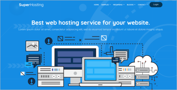 Hosting Bootstrap Template