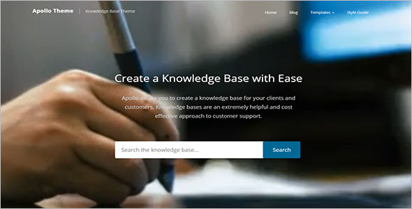 Knowledge Base WordPress Template
