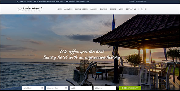 Lake Resort Website Template