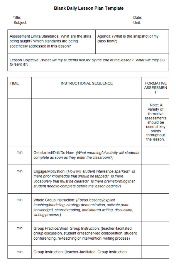 22+ Lesson Plan Templates Free PDF, Word Formats