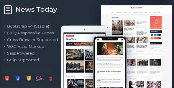 21+ Magazine Bootstrap Templates Free Website Themes