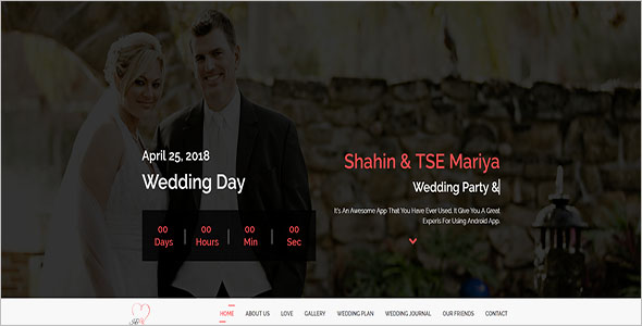 Marriage Event Bootstrap Template