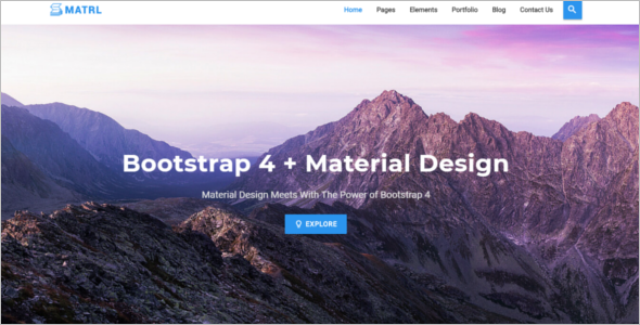 Material Design Bootstrap Template