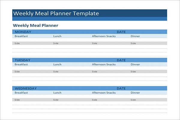 43+ Meal Planning Templates Free Pdf, Doc, Excel Format Ideas