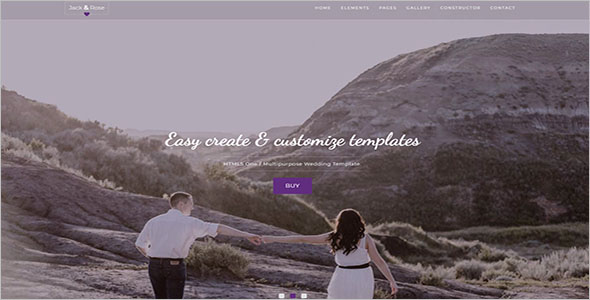 Multipage Wedding Landing Page Template
