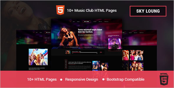 Music Club Bootstrap Template