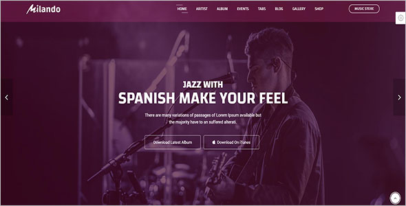 Music Composer Bootstrap Template