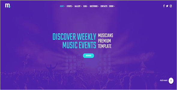 Music Event HTML Template