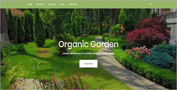 One Page Landscaping Blog Template