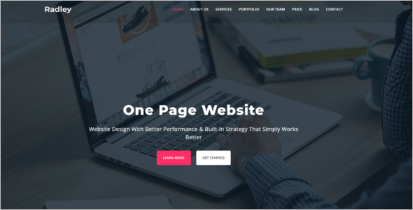 One Page Mobile Bootstrap Template