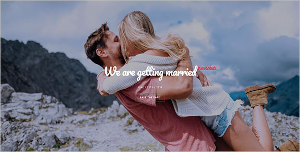 One Page Wedding Bootstrap Template