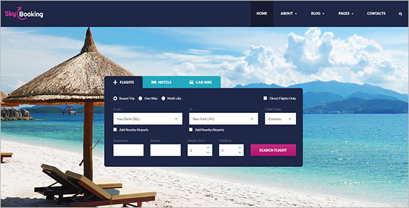 Online Resort Reservation Website Template