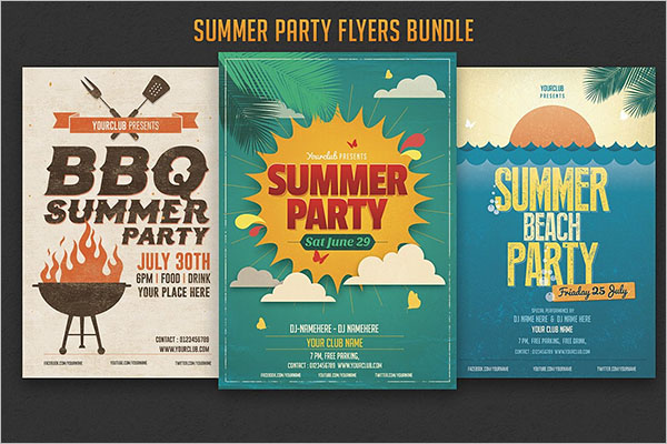 Pack Of Summer Party Flyer