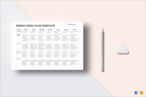 Party Meal Planning Template