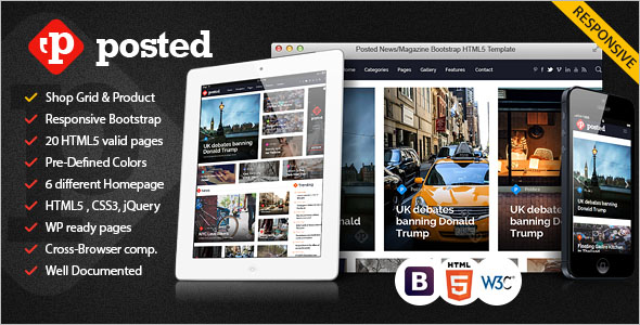 21+ Magazine Bootstrap Templates Free Website Themes