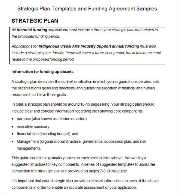 Printable Strategic Plan Template