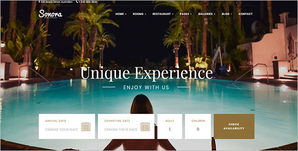 Resort Reservation Website Template