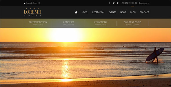 Resorts Website Design Template