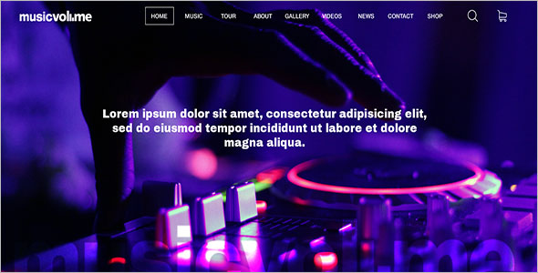 Responsive Music Bootstrap Template