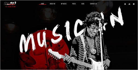 Rocking Bootstrap Music Template
