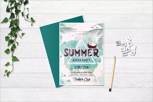 Sample Summer Party Flyer Template