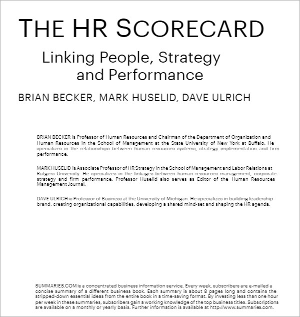 Simple HR Strategy Template