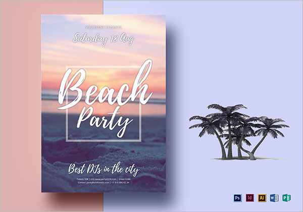 Summer BeachÂ  Party Flyer Template
