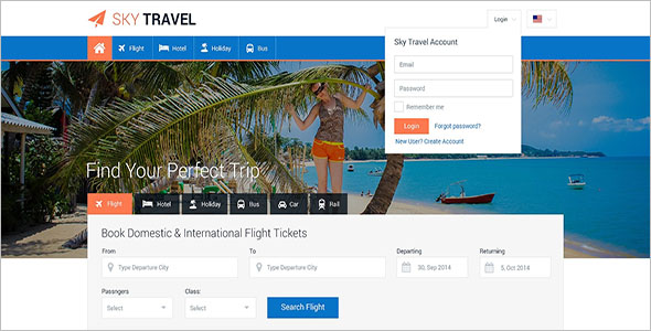Tour & Travel Website Template Free Download