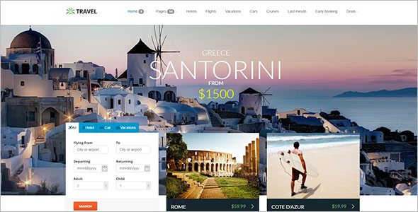 Travel Online Hotel Booking site Template