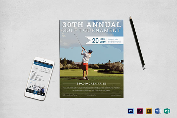 Annual Golf Tournament Flyer Template