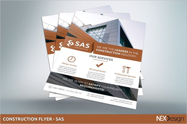 Corporate Construction Flyer Template