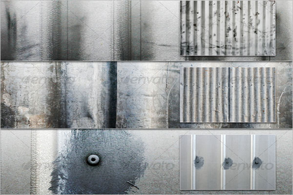Corrugated Metal Texture Template
