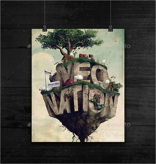 Creative Hanging Poster Design