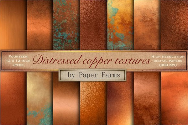Distressed Copper Textures Design