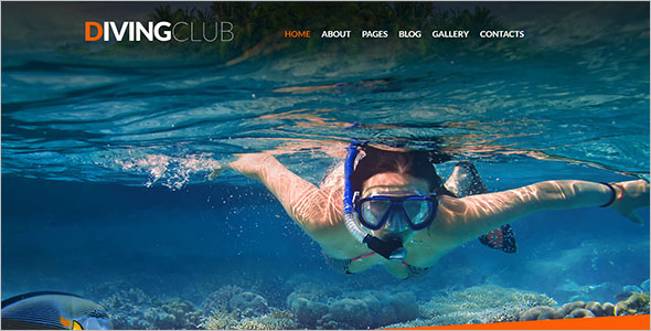 Diving Club Joomla Template