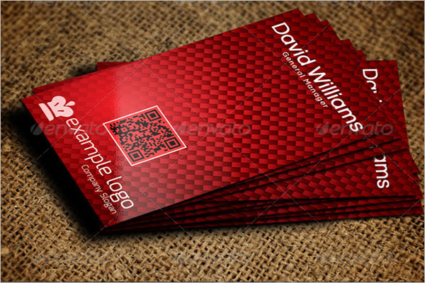 Editable QR Code Business Card Template
