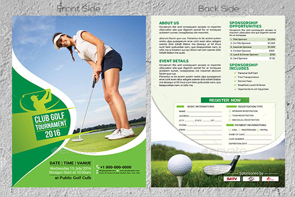 Golf Flyer Front & Back Design