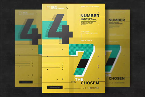 Graphic Number Poster Design