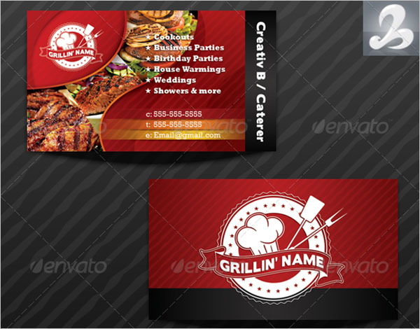 Griller's Catering Business Card Template