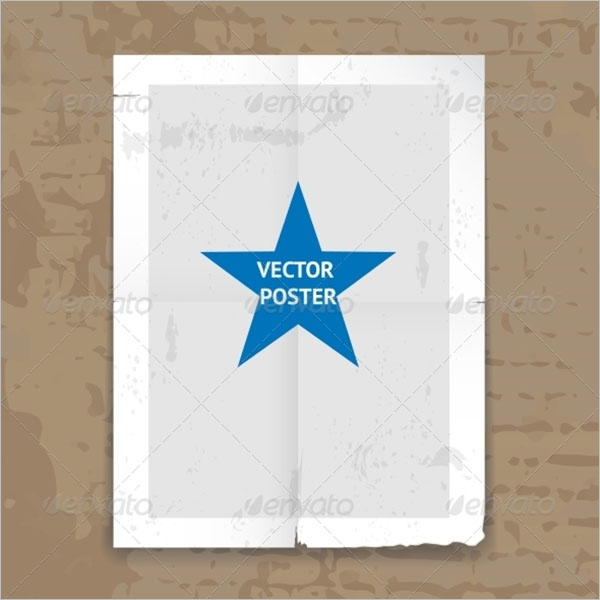 Grunge Hanging Folded Poster Template