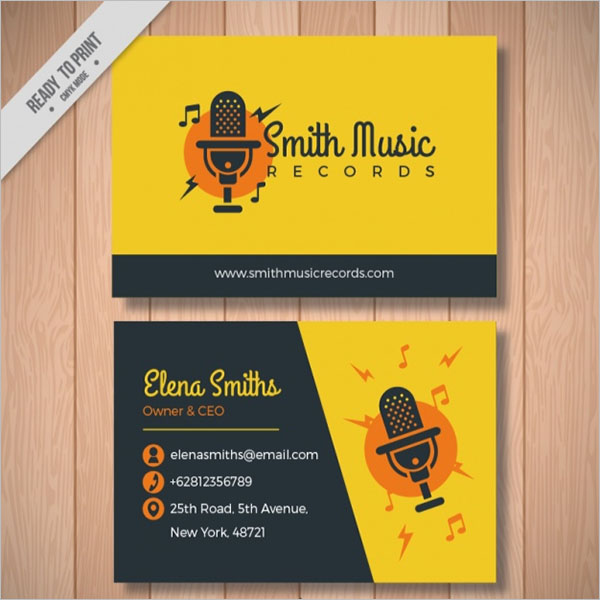 Music Singer Business Card Design