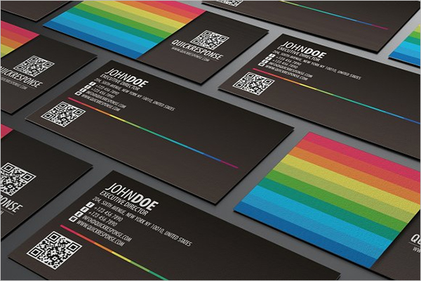 Rainbow QR Code Business Card