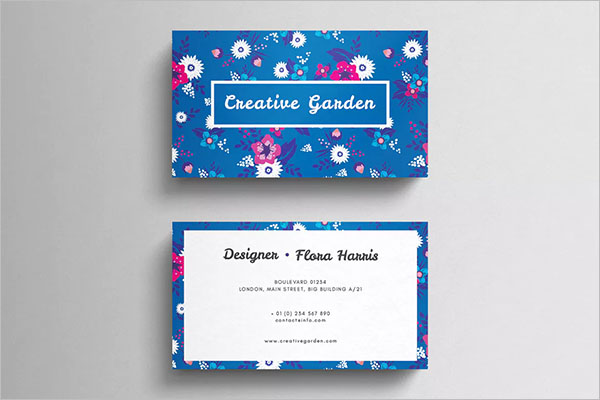 Staples Floral Business Card Template