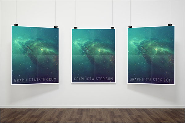 Triple Hanging Poster Template