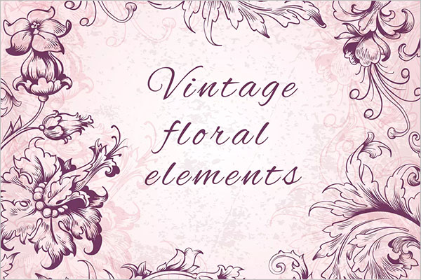 Vintage Floral Elements